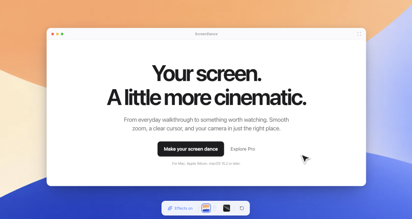 ScreenDance preview: Your screen. A little more cinematic.